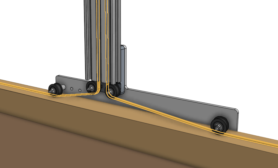 x axis belt idler pulley routing