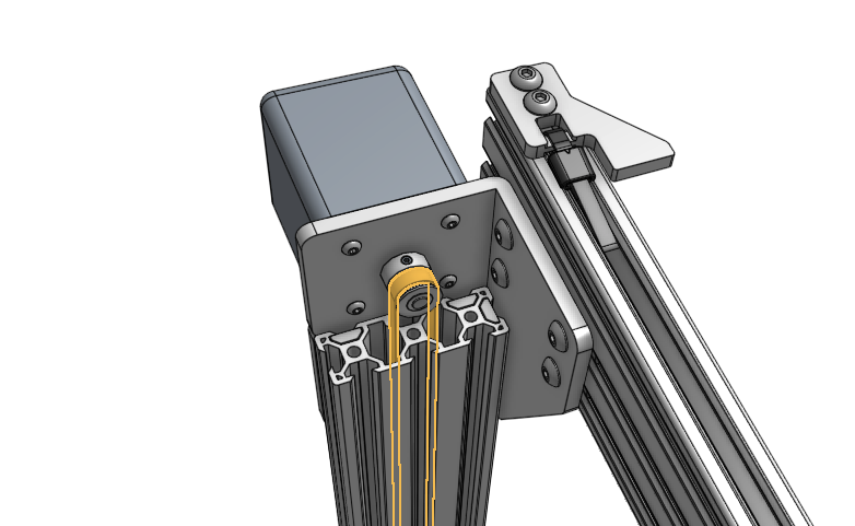 x axis belt pulley routing