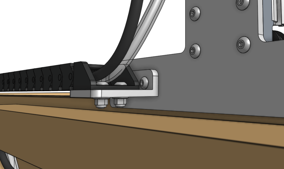 x axis cable carrier gantry mount