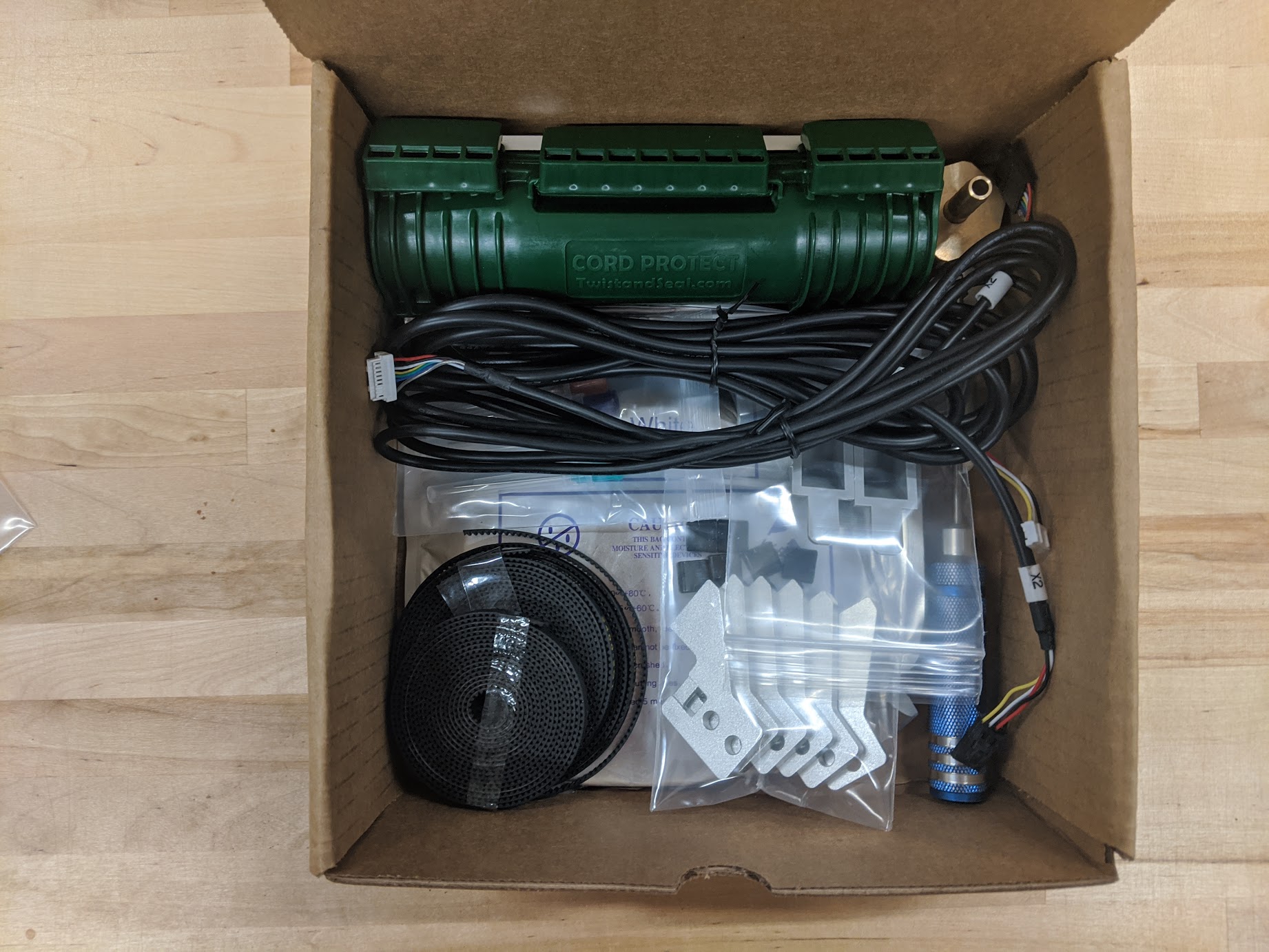 hardware box with x2 motor cable