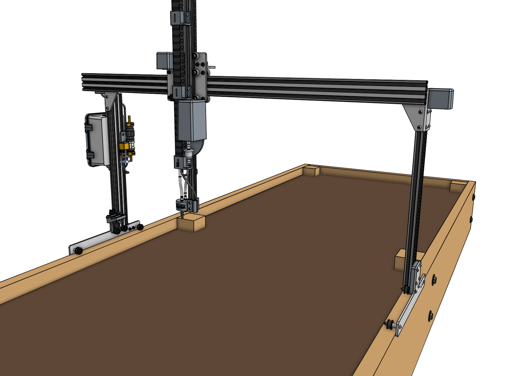 cross slide and z axis on beam