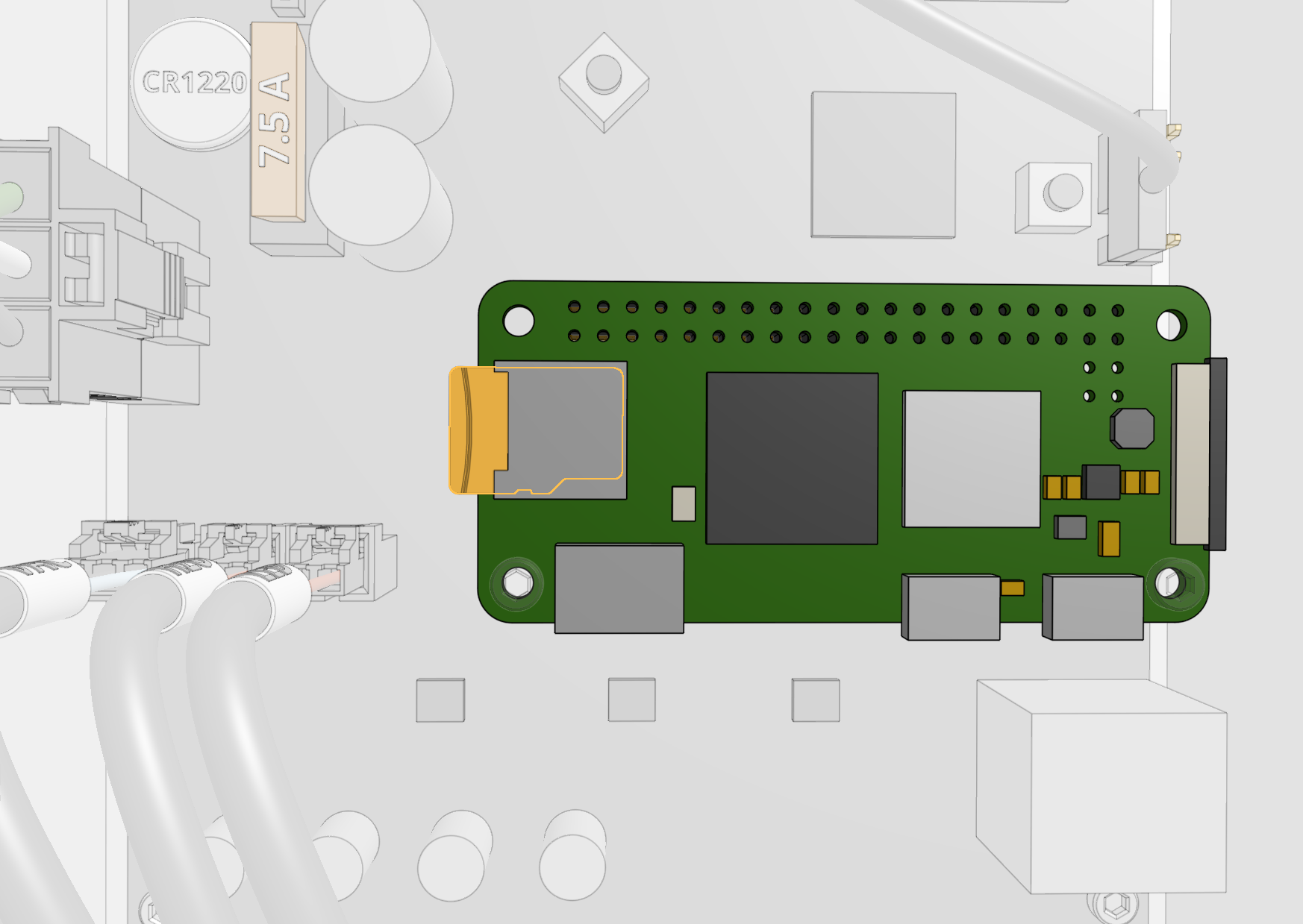 microSD card in pi zero slot