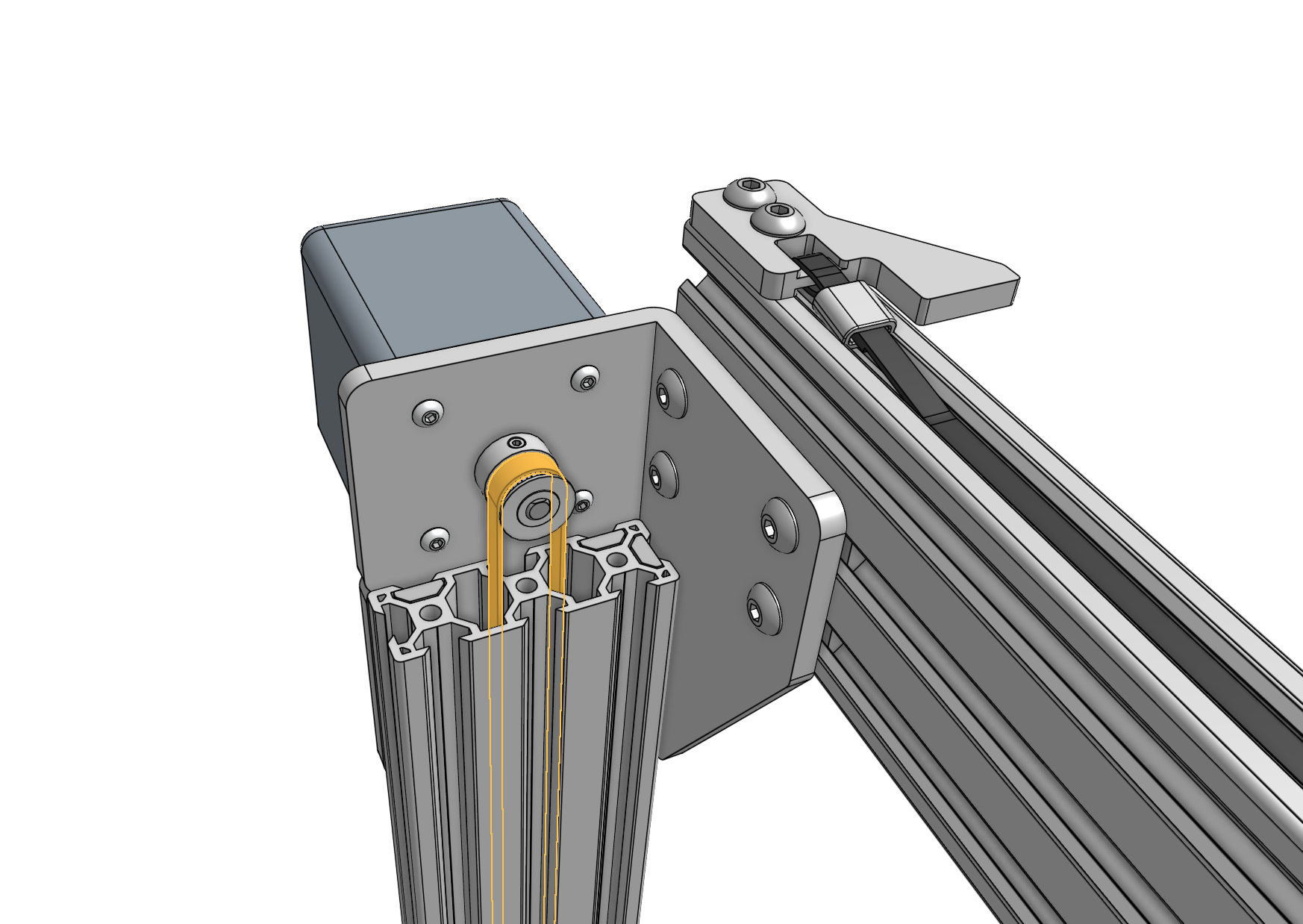 x axis belt pulley routing