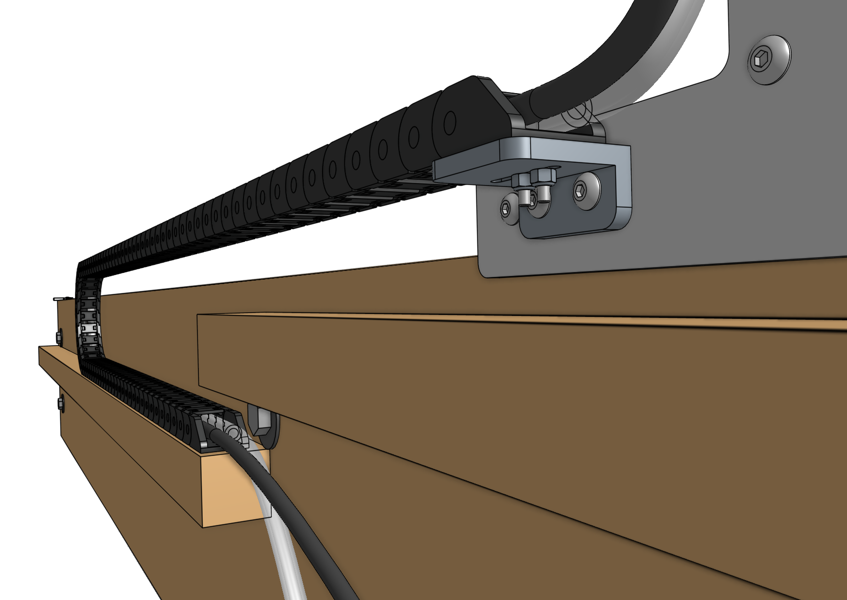 x axis cable carrier gantry mount