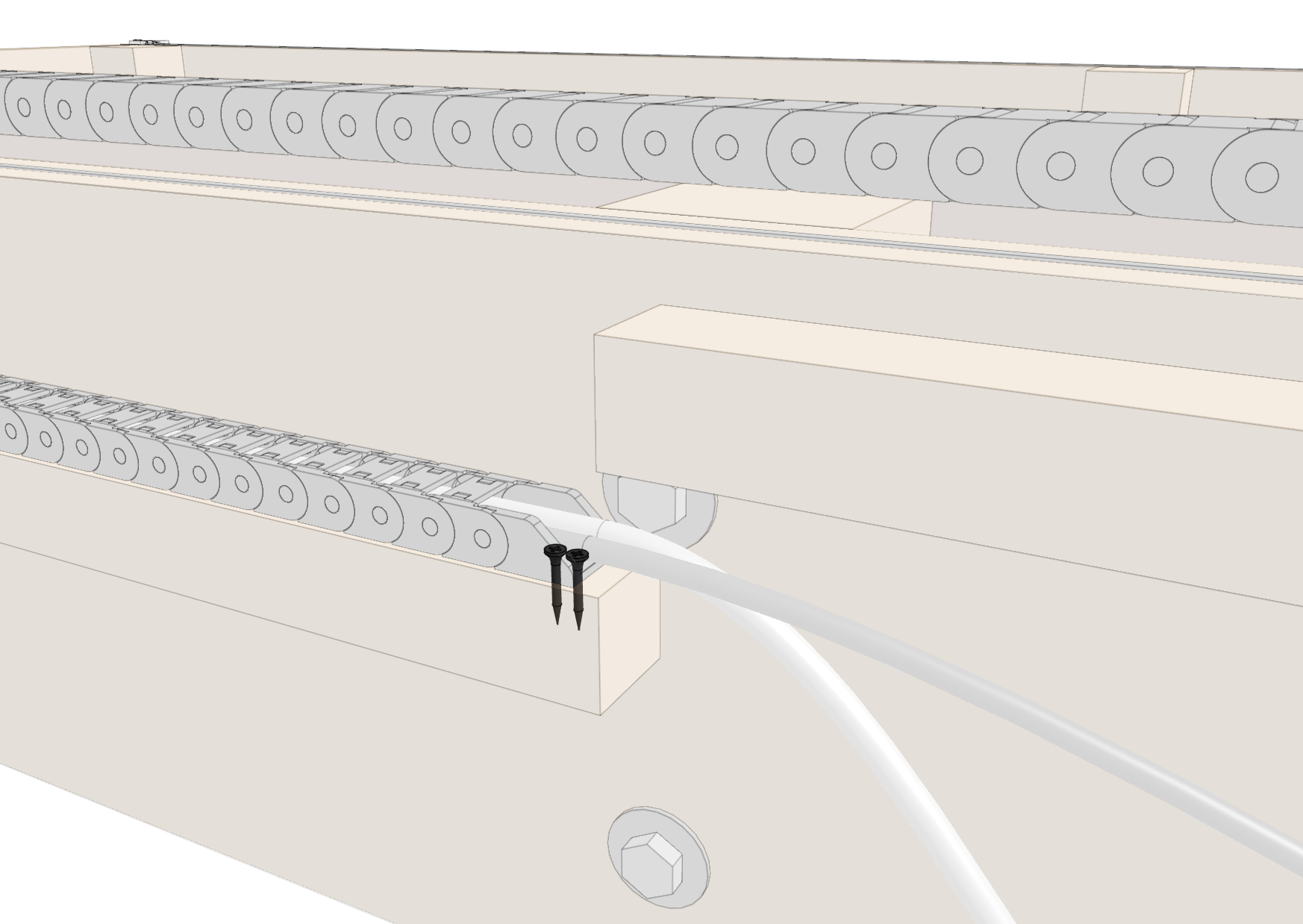 x axis cable carrier mounting screws