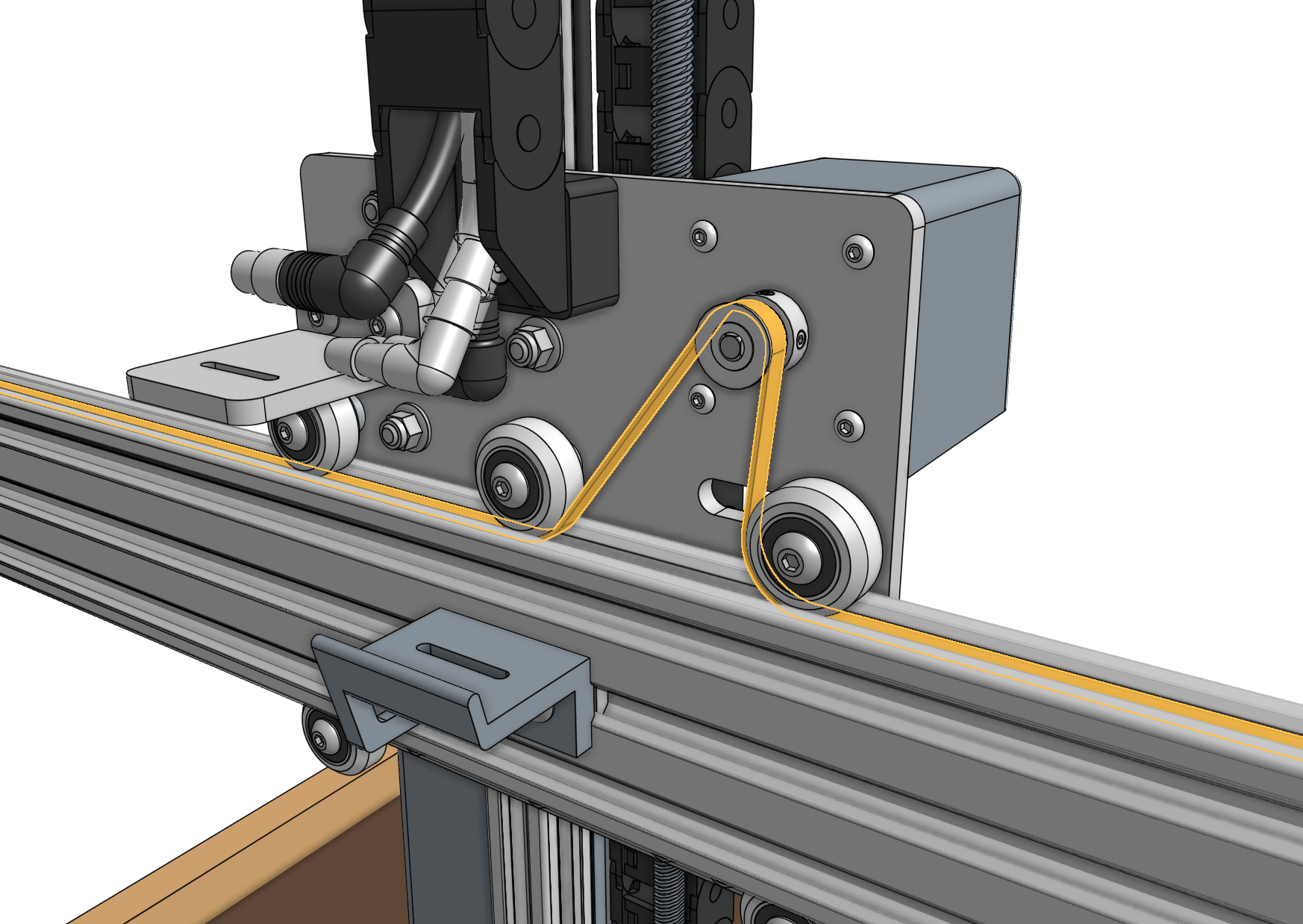 y axis belt pulley routing