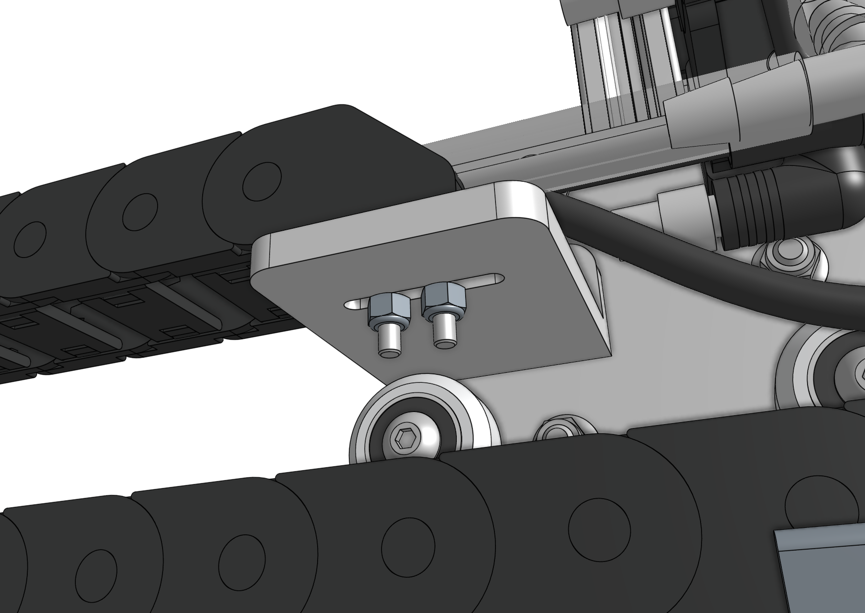 y axis cable carrier mounted