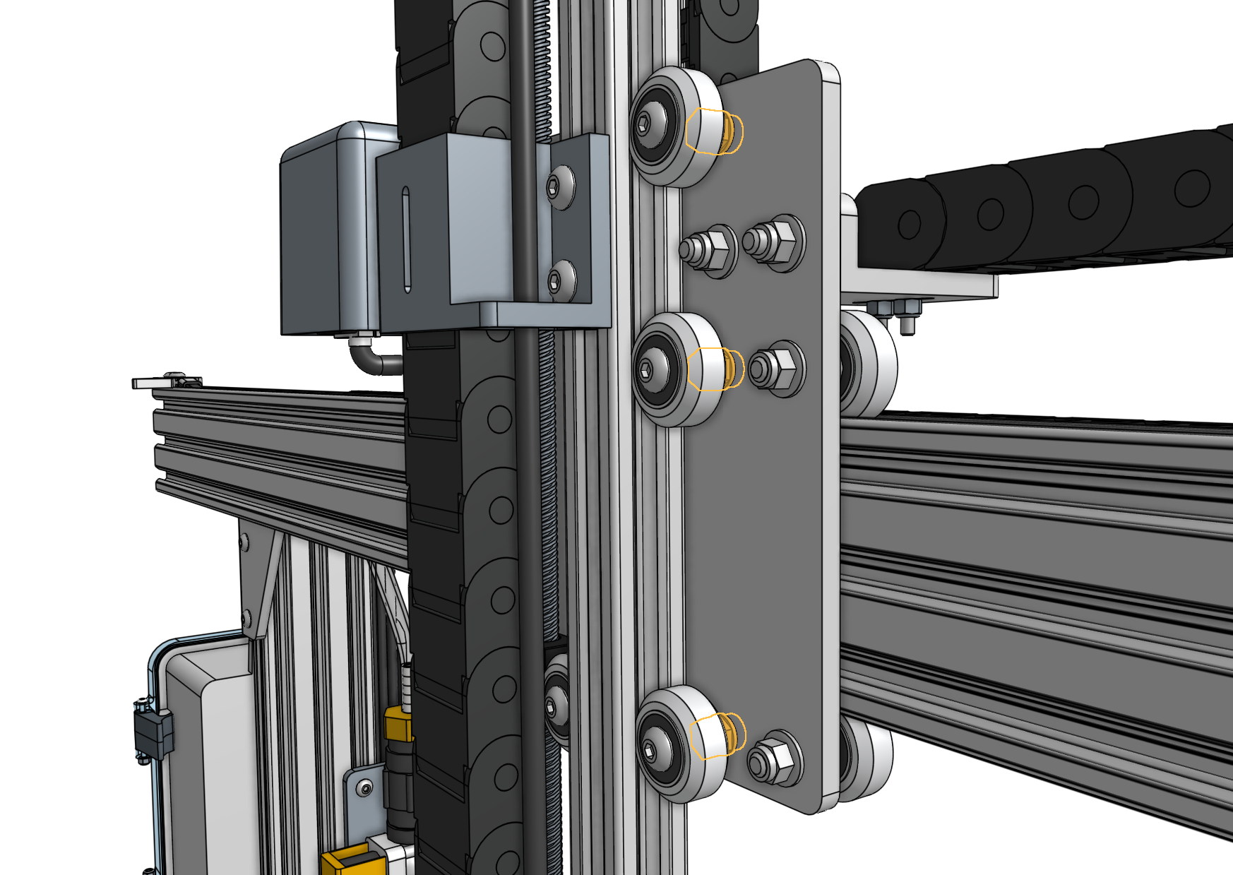 z-axis eccentric spacer adjustment