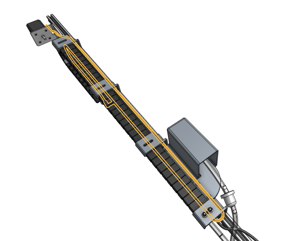 z axis with motor cable highlighted